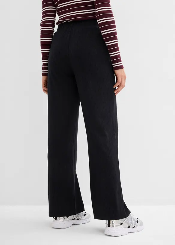 Žerzejov&eacute; kalhoty z žebrovan&eacute;ho materi&aacute;lu (2 ks v balen&iacute;), bonprix