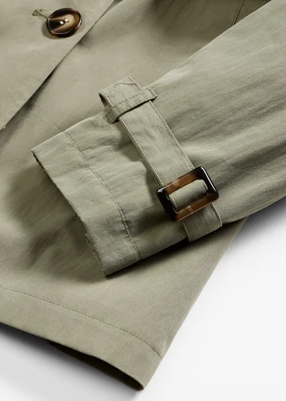 Kr&aacute;tk&yacute; trenčkotov&yacute; kab&aacute;tek, bonprix