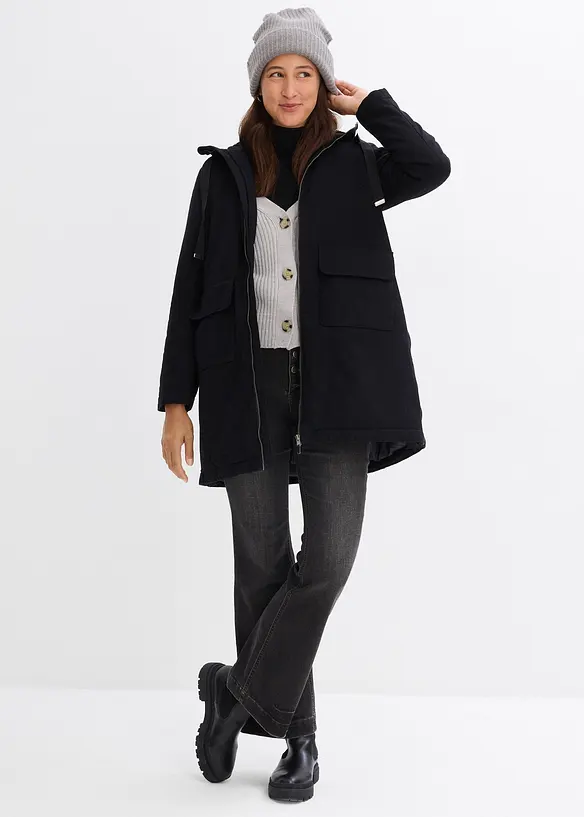 Hřejiv&aacute; vatovan&aacute; zimn&iacute; parka s&nbsp;kapuc&iacute;, bonprix