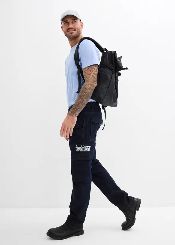 Strečov&eacute; dž&iacute;ny Relaxed Fit s pohodln&yacute;m pasem, Straight, bonprix