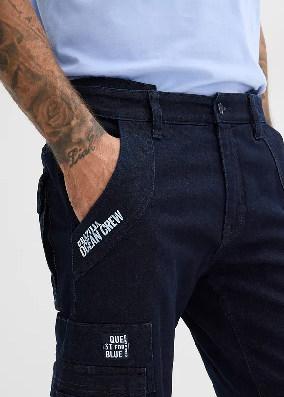 Strečov&eacute; dž&iacute;ny Relaxed Fit s pohodln&yacute;m pasem, Straight, bonprix