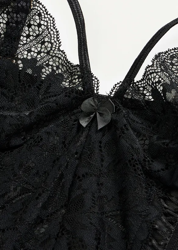 Podvazkov&yacute; top a kalhotky string (2d&iacute;ln&aacute; souprava), bonprix