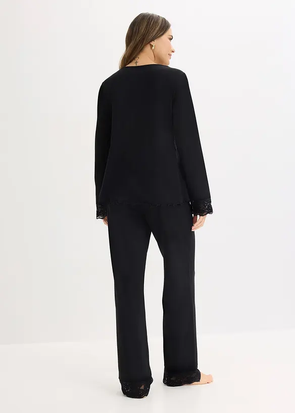 Pyžamo s krajkovou aplikac&iacute;, bonprix