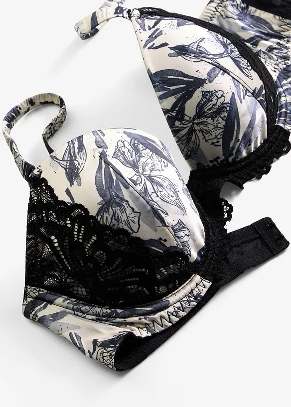 Vyztužen&aacute; podprsenka z poti&scaron;těn&eacute;ho sat&eacute;nu, bonprix