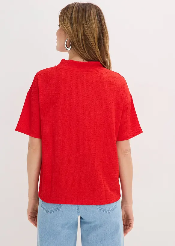 Tričko ze strukturovan&eacute;ho krepu, bonprix