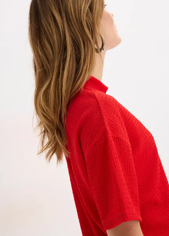 Tričko ze strukturovan&eacute;ho krepu, bonprix