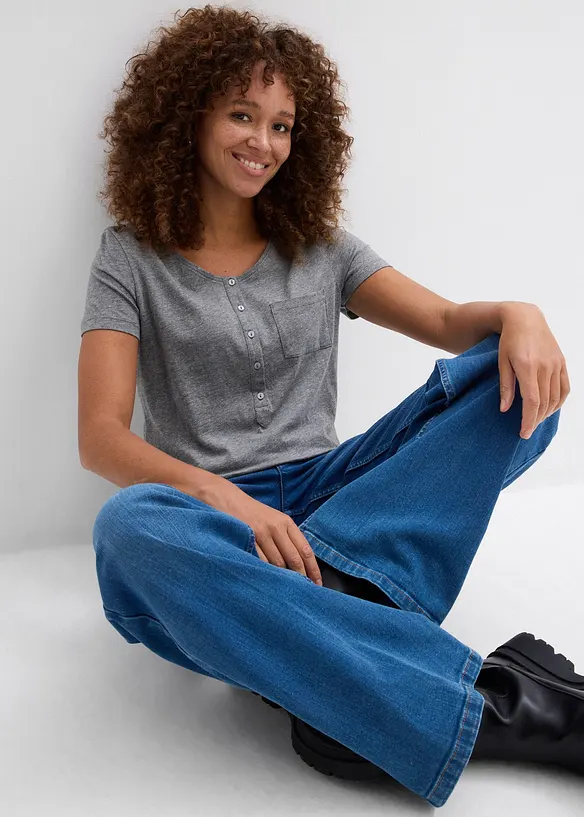 Tričko ze směsi bavlny s visk&oacute;zou, bonprix