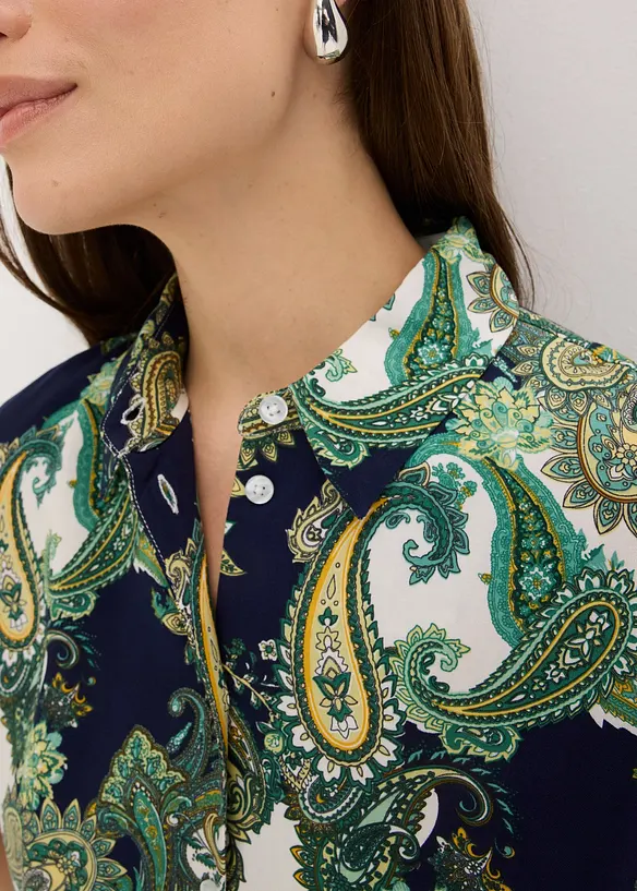 Halenka ze spl&yacute;vav&eacute; visk&oacute;zy s potiskem, bonprix