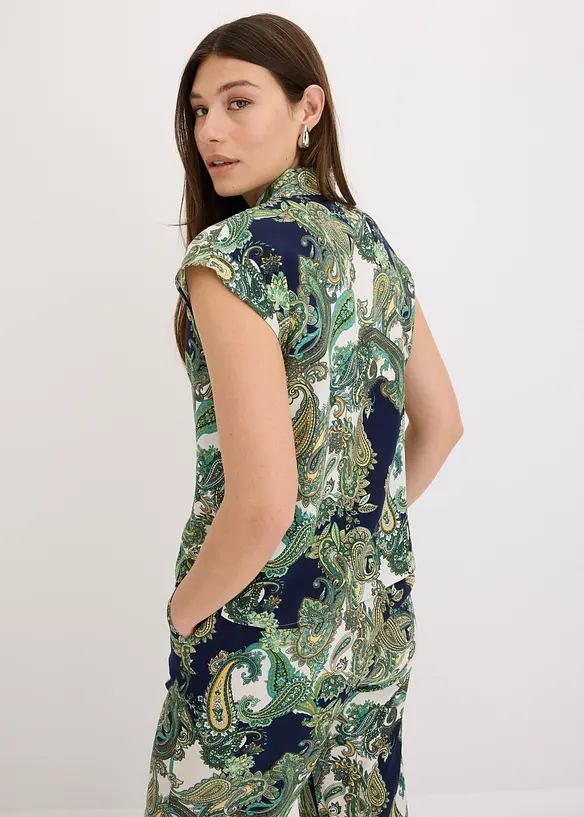 Halenka ze spl&yacute;vav&eacute; visk&oacute;zy s potiskem, bonprix