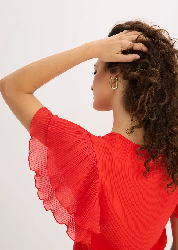 Tričko s vol&aacute;ny, bonprix