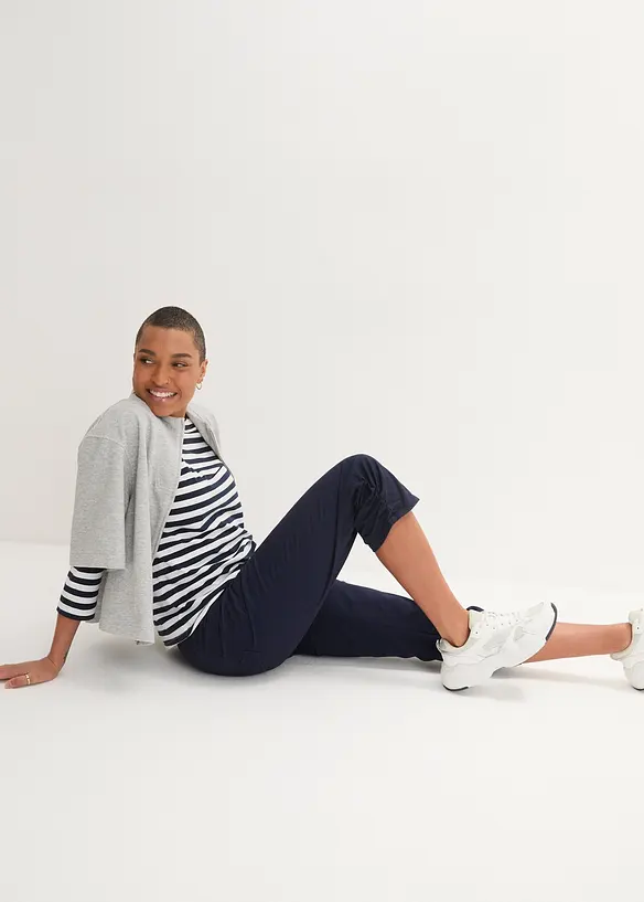 Capri kalhoty s pohodln&yacute;m pasem, z bavlněn&eacute; směsi, bonprix