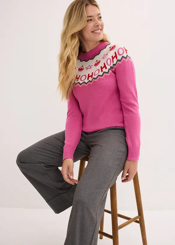 Svetr s v&aacute;nočn&iacute;m motivem, bonprix