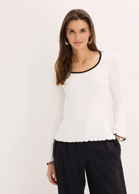 Žebrovan&eacute; tričko, bonprix