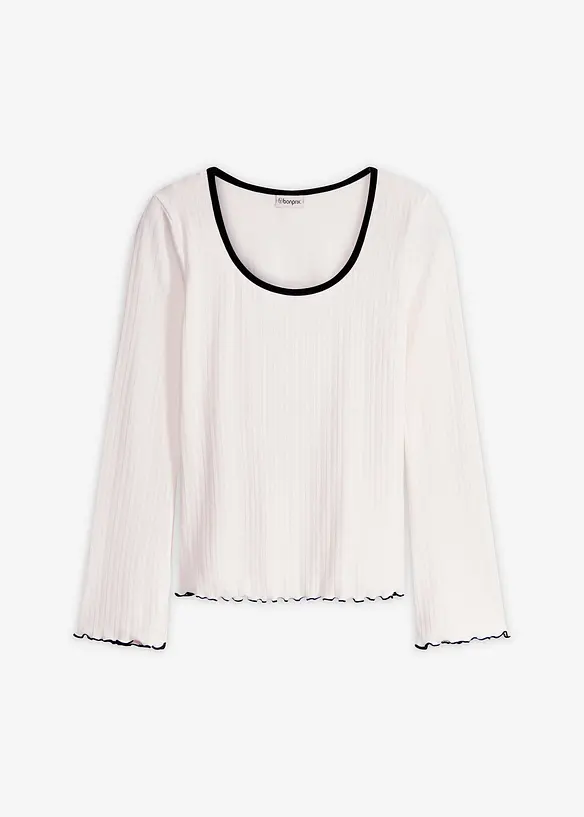 Žebrovan&eacute; tričko, bonprix