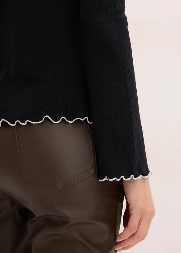 Žebrovan&eacute; tričko, bonprix