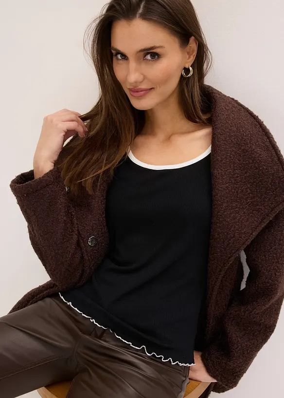 Žebrovan&eacute; tričko, bonprix