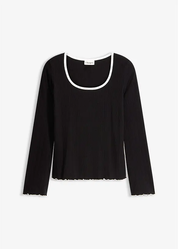 Žebrovan&eacute; tričko, bonprix