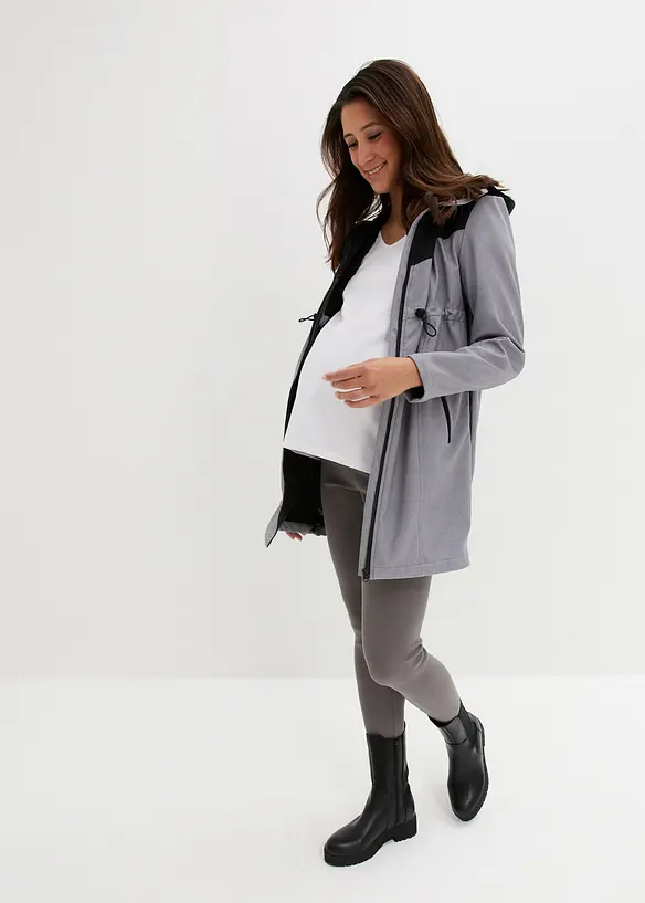 Kr&aacute;tk&yacute; softshellov&yacute; těhotensk&yacute;/nosic&iacute; kab&aacute;t, bonprix