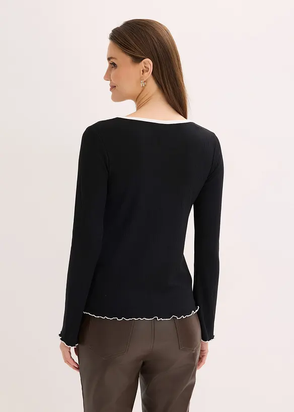 Žebrovan&eacute; tričko, bonprix