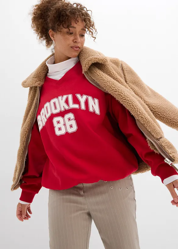 Oversize mikina z měkk&eacute; bavlněn&eacute; směsi, bonprix