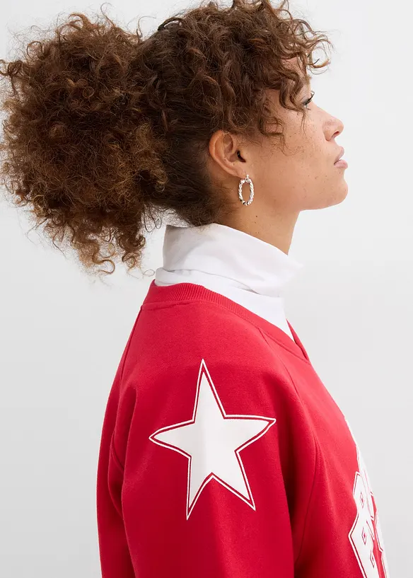 Oversize mikina z měkk&eacute; bavlněn&eacute; směsi, bonprix