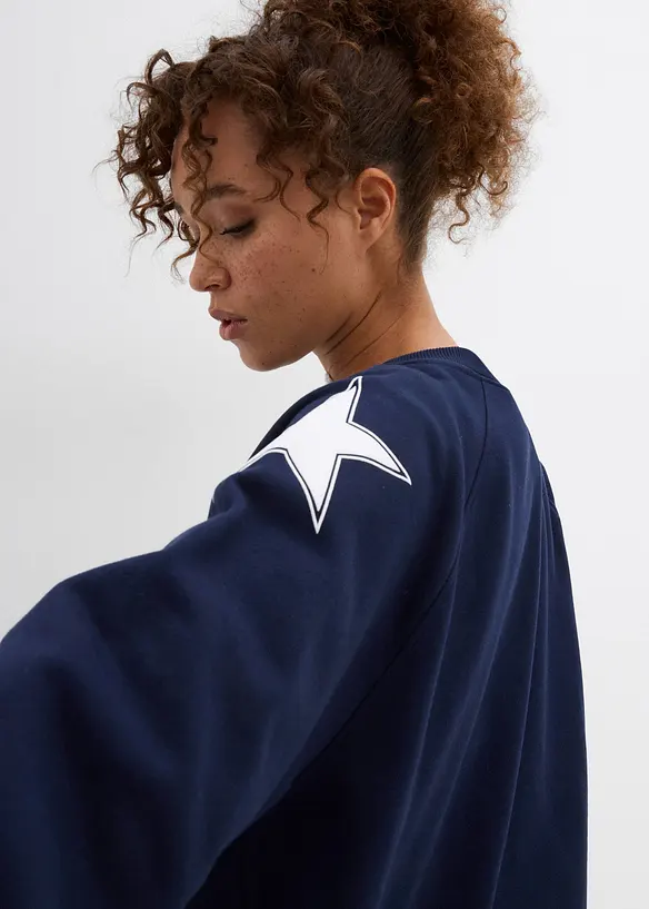 Oversize mikina z měkk&eacute; bavlněn&eacute; směsi, bonprix