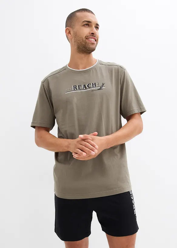 Kr&aacute;tk&eacute; pyžamo s měkkou bavlnou, bonprix