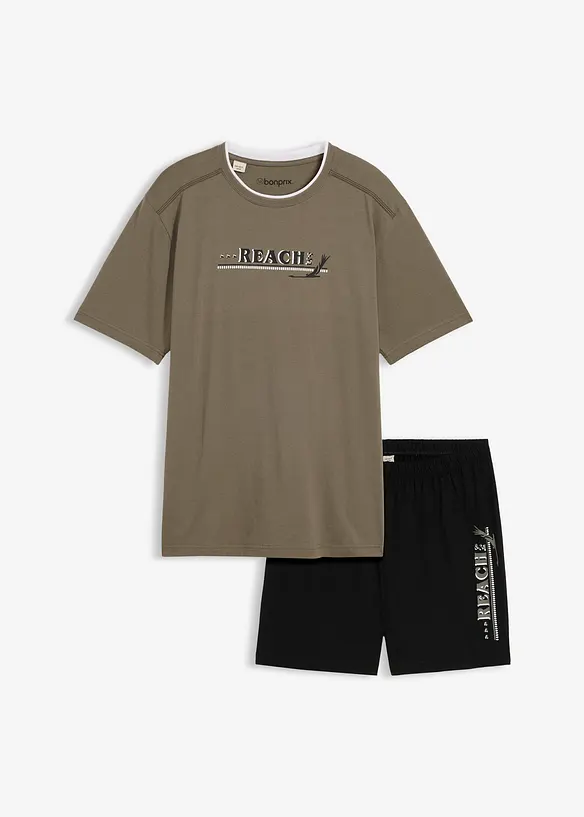 Kr&aacute;tk&eacute; pyžamo s měkkou bavlnou, bonprix