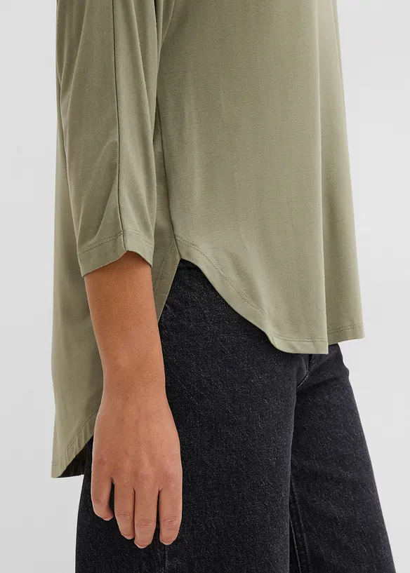 Tričko ze spl&yacute;vav&eacute; visk&oacute;zov&eacute; směsi, bonprix