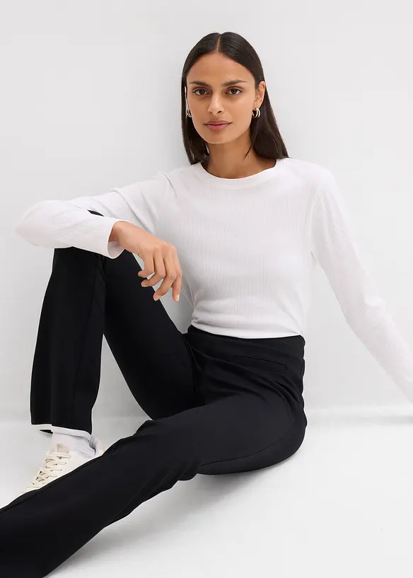 Kalhoty z Punto di Roma, s kontrastn&iacute;m rozparkem, bonprix