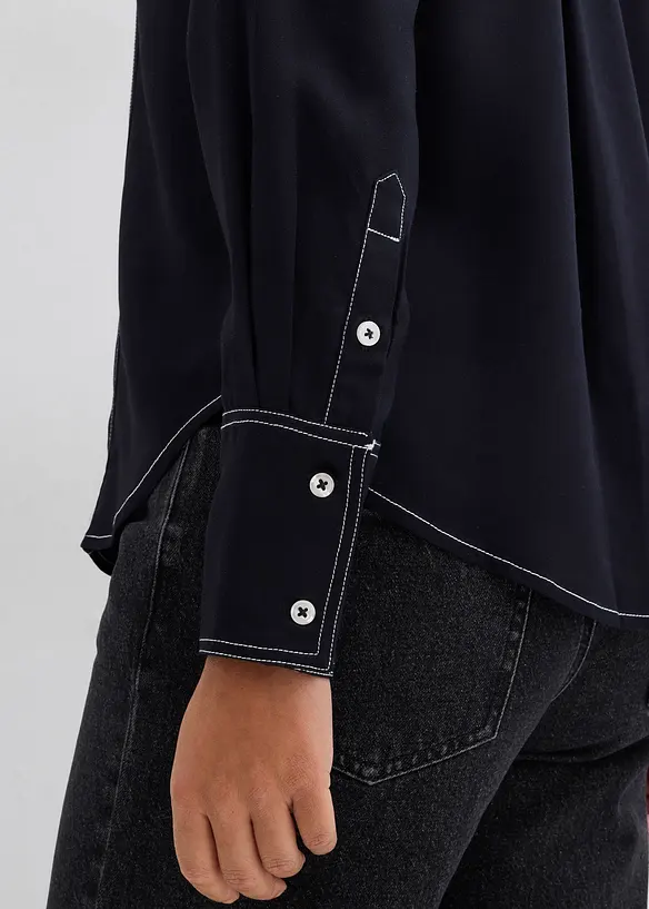 Halenka ze spl&yacute;vav&eacute; visk&oacute;zy, bonprix