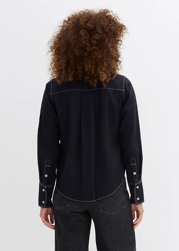 Halenka ze spl&yacute;vav&eacute; visk&oacute;zy, bonprix