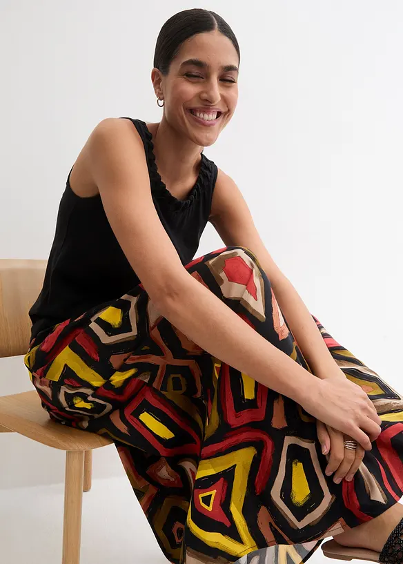 Dlouh&aacute; sukně ze spl&yacute;vav&eacute; visk&oacute;zy, bonprix