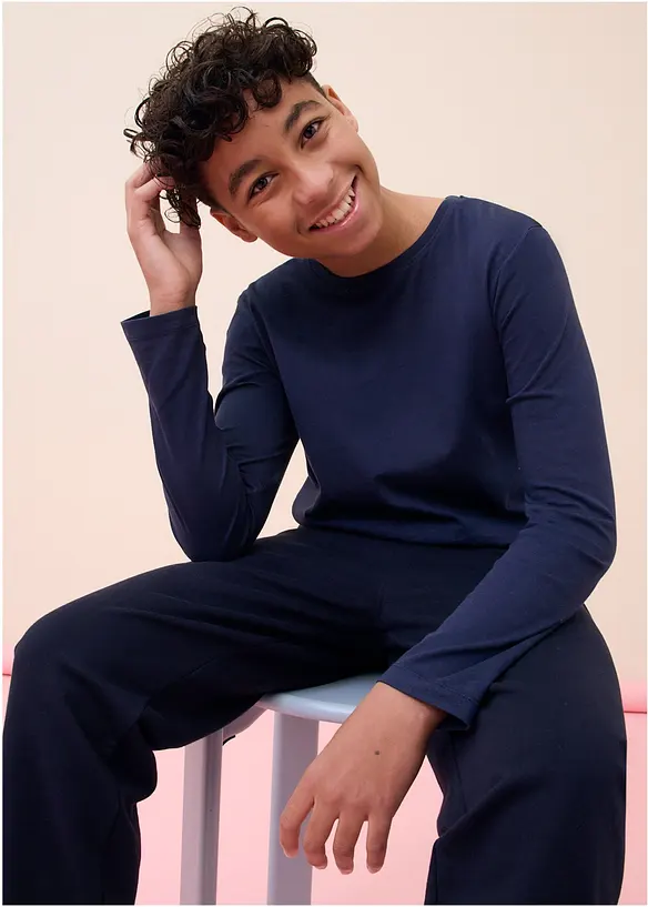 Tričko s dlouh&yacute;m ruk&aacute;vem, s organickou bavlnou (5 ks v balen&iacute;), bonprix