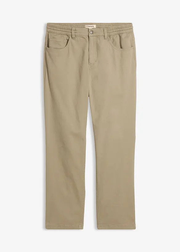 Strečov&eacute; kalhoty Relaxed Fit s pohodln&yacute;m pasem, Straight, bonprix