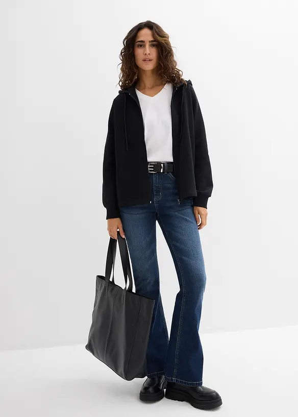 Mikina na zap&iacute;n&aacute;n&iacute;, z čist&eacute; organick&eacute; bavlny, bonprix