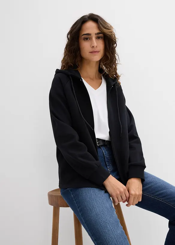 Mikina na zap&iacute;n&aacute;n&iacute;, z čist&eacute; organick&eacute; bavlny, bonprix