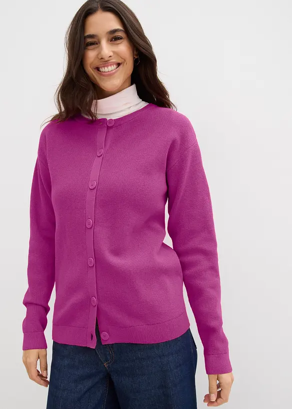 Kab&aacute;tek z jemn&eacute; pleteniny, kulat&yacute; v&yacute;střih, bonprix