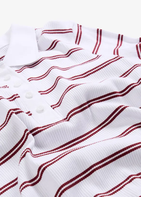 Žebrovan&eacute; p&oacute;lo tričko, bonprix