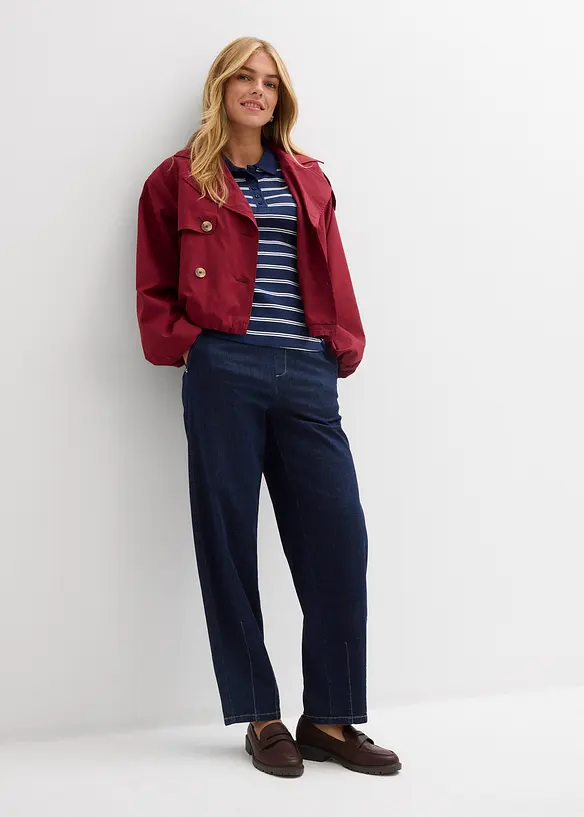 Žebrovan&eacute; p&oacute;lo tričko, bonprix