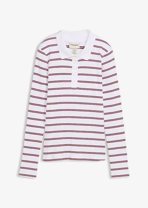 Žebrovan&eacute; p&oacute;lo tričko, bonprix