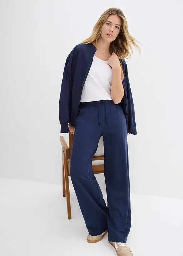 Žerzejov&eacute; kalhoty z interlocku, bonprix