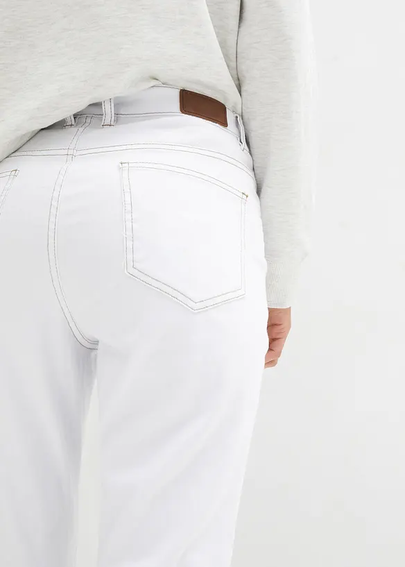 Strečov&eacute; dž&iacute;ny Mid Waist Straight, bonprix