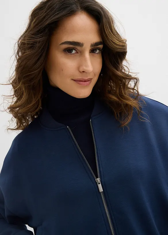 Bluzon z tepl&aacute;koviny z měkk&eacute; visk&oacute;zov&eacute; směsi, bonprix