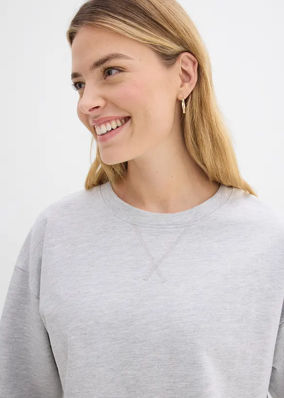 Dlouh&aacute; mikina z čist&eacute; bavlny, bonprix