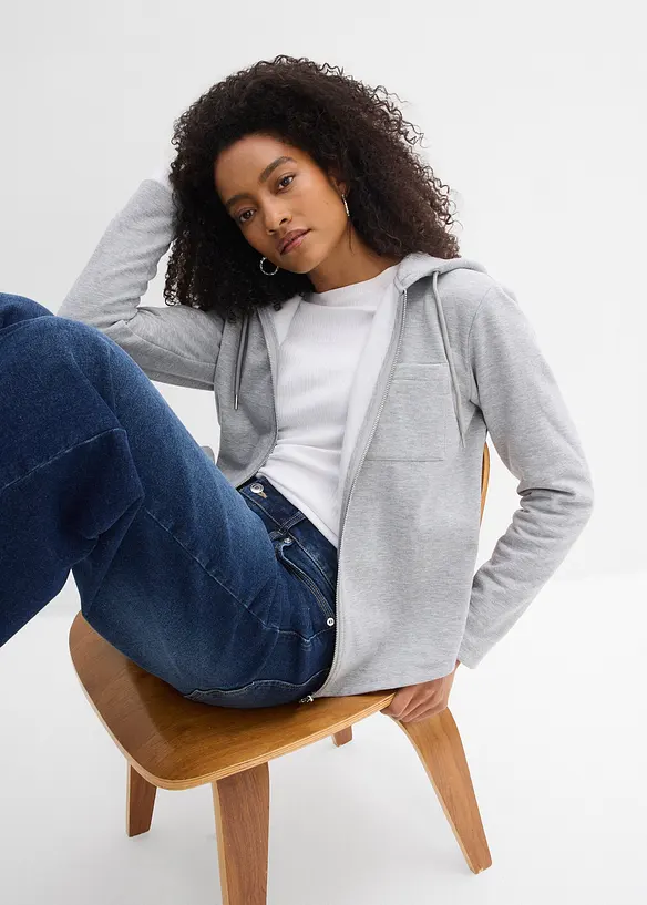 Prop&iacute;nac&iacute; mikina s kapuc&iacute; a recyklovan&yacute;m polyesterem, bonprix