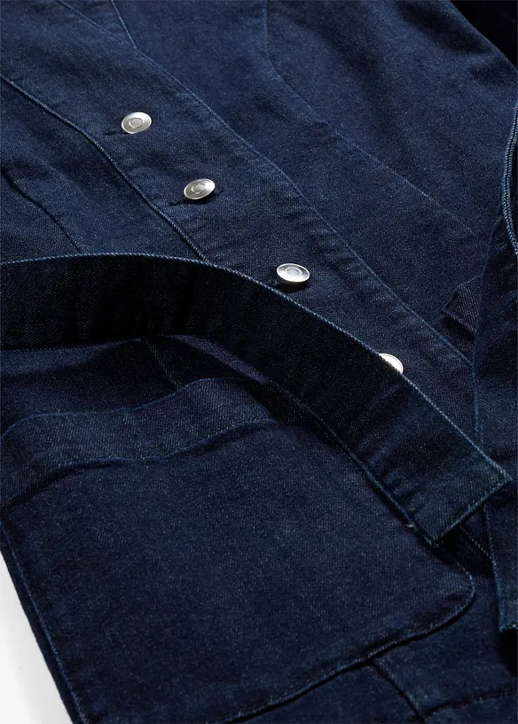 Dž&iacute;nov&aacute; bunda s p&aacute;skem, s bavlnou, bonprix