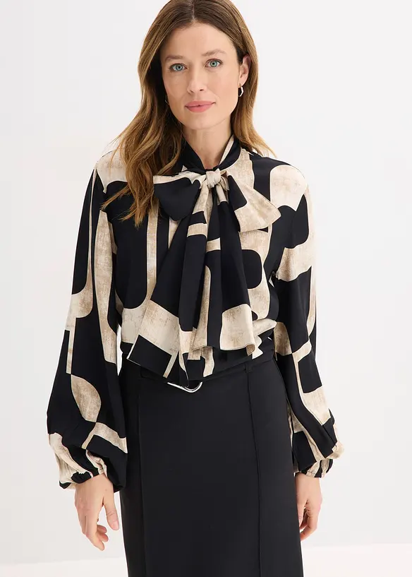 Halenka s vazačkou, ze spl&yacute;vav&eacute; visk&oacute;zy, bonprix