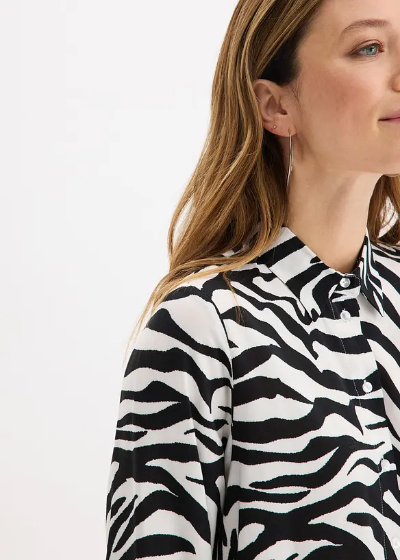 Halenka ze spl&yacute;vav&eacute; visk&oacute;zy, bonprix