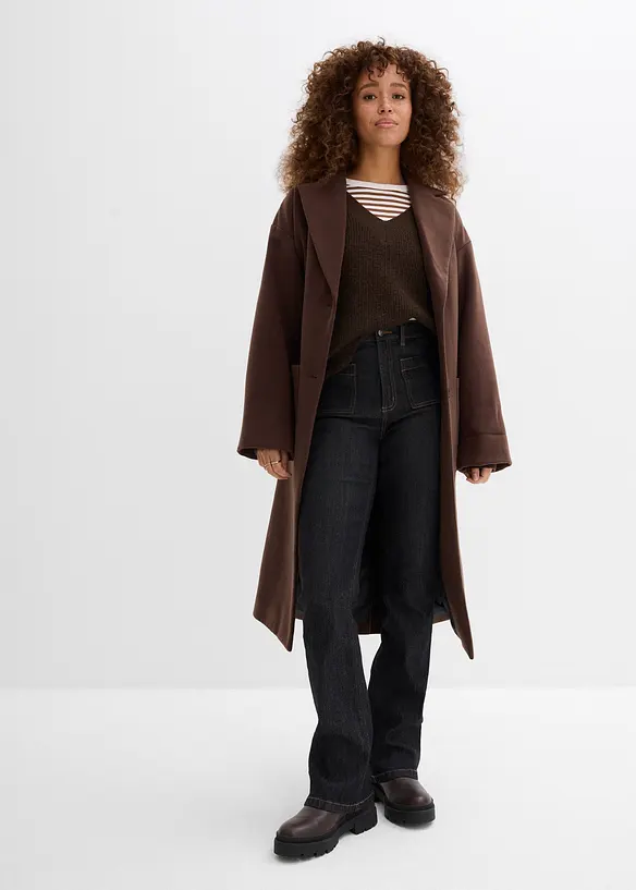 Dž&iacute;ny Bootcut, High Waist, pohodln&yacute; pas, bonprix